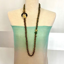 Load image into Gallery viewer, Agate and Black Onyx Creole Necklace
