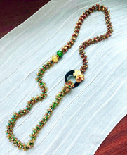 Load image into Gallery viewer, Agate and Black Onyx Creole Necklace
