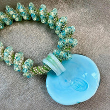 Load image into Gallery viewer, Aqua Conch with Murano Glass Focal
