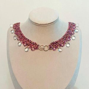 Crystal Hearts Briolette Necklace