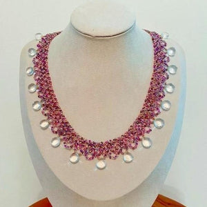 Crystal Hearts Briolette Necklace