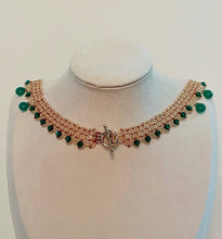 Load image into Gallery viewer, Green Onyx Hearts Necklace
