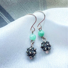 Load image into Gallery viewer, Jade and Bali Beads Earrings
